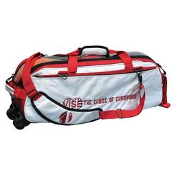 Vise Clear Top 3 Ball Roller Bowling Bag- White/Red