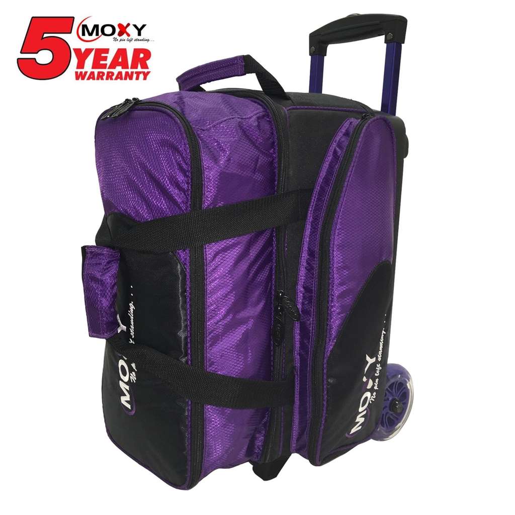 Moxy Blade Premium Double Roller Bowling Bag- Purple/Black
