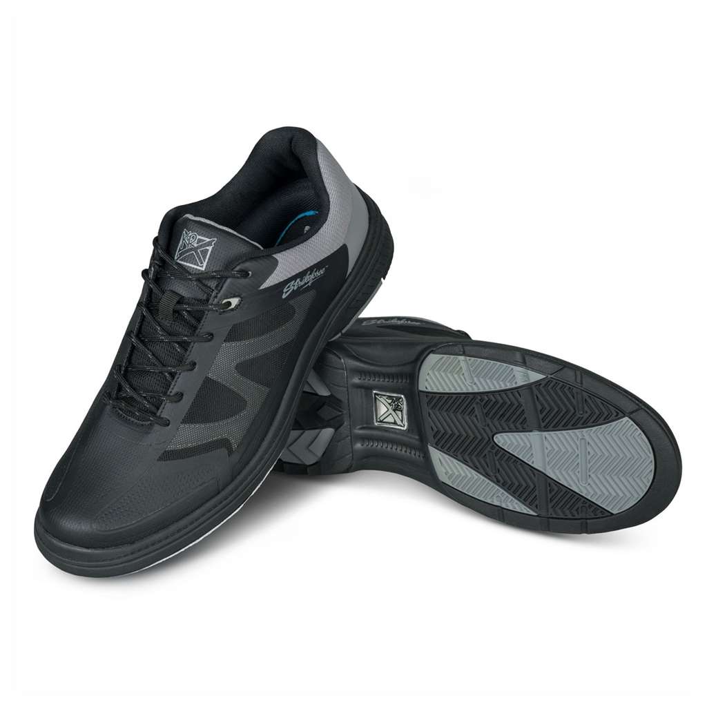 KR Strikeforce Mens Epic Bowling Shoes Wide Black/Charcoal 9 1/2 W US