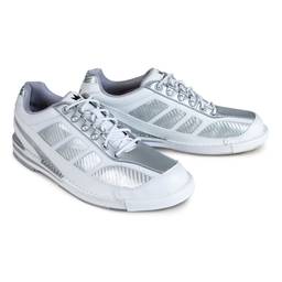 Brunswick Mens Phantom Bowling Shoes- White/Silver