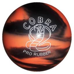 Duckpin Cobra Pro Rubber Bowling Ball 5" - Orange/Black