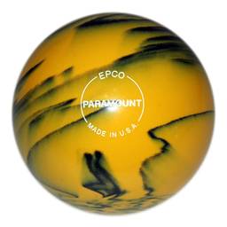 Candlepin Paramount Glow Bowling Ball 4.5"- Yellow/Black