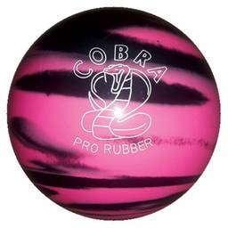 Candlepin Cobra Pro Rubber Bowling Ball 4.5"- Pink/Black