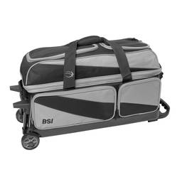 BSI Prestige 3 Ball Roller Bowling Bag- Black/Gray