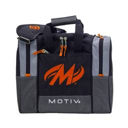Motiv Shock Single Deluxe Tote Bowling Bag- Black/Orange