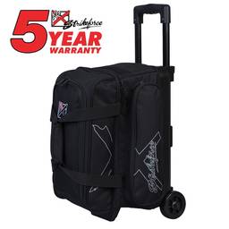 KR Hybrid Double Roller Bowling Bag- Black
