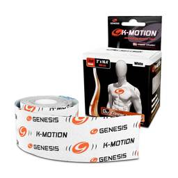 Genesis K-Motion Tape with Copper Infuzion - White UNCUT Roll