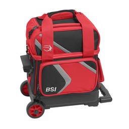 BSI Dash Single Roller Bowling Bag - Black/Red/Gray