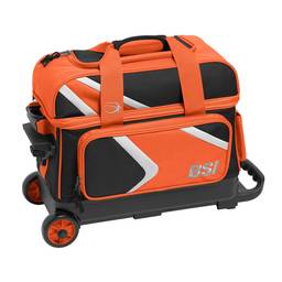 BSI Dash Double Roller Bowling Bag - Black/Orange/White