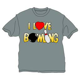 I Love Bowling - Gray