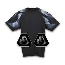 Bowling Themed Sleeve T-Shirt- Black