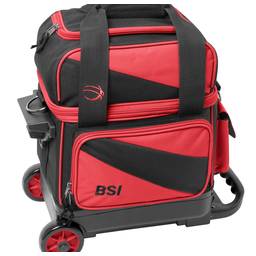 BSI Prestige Single Roller Bowling Bag- Red/Black