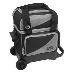 BSI Prestige Single Roller Bowling Bag- Gray/Black