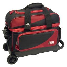 BSI Prestige Double Roller Bowling Bag- Black/Red