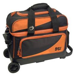 BSI Prestige Double Roller Bowling Bag- Black/Orange