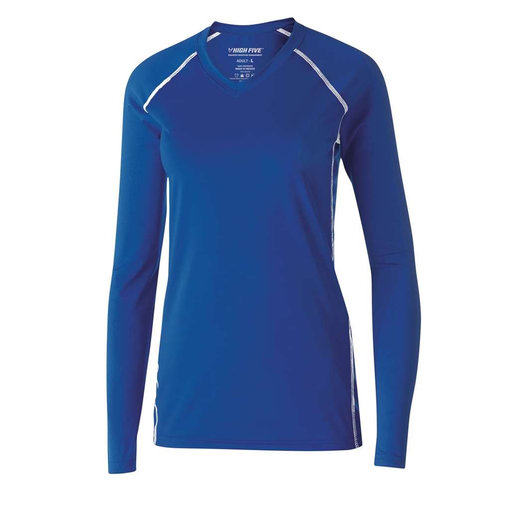 Holloway Girls Solid Long Sleeve Volleyball Jersey 