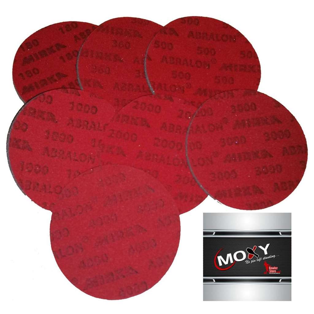 2 Sets of Bowlerstore Abralon Sanding Pads- Set of all 7 Grits plus Moxy Towel