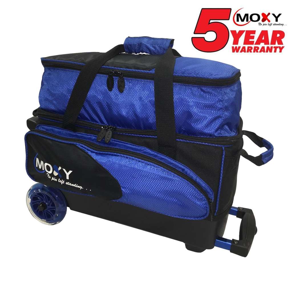 Moxy Blade Premium Double Roller Bowling Bag- Royal/Black