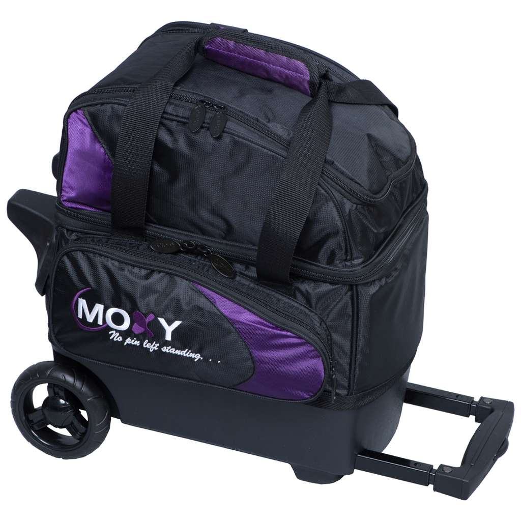 Moxy Duckpin Deluxe Roller Bowling Bag- Purple/Black