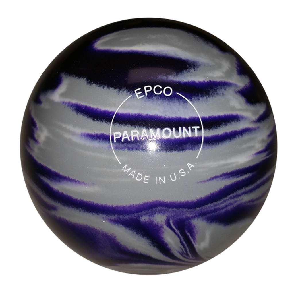 Duckpin Paramount Marbleized Bowling Ball 4 7/8"- Purple/Grey/White