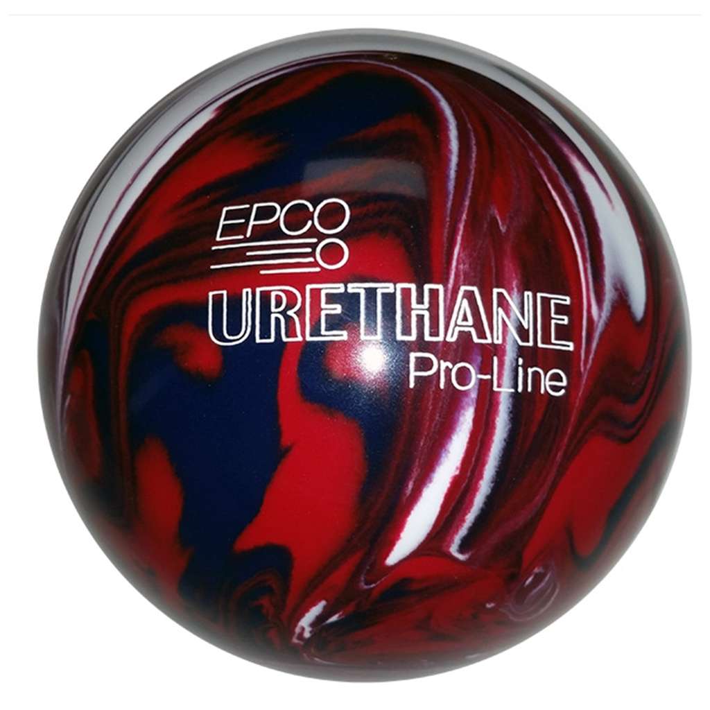 Duckpin EPCO Urethane Bowling Ball 4 7/8"- Dark Red/Royal/White
