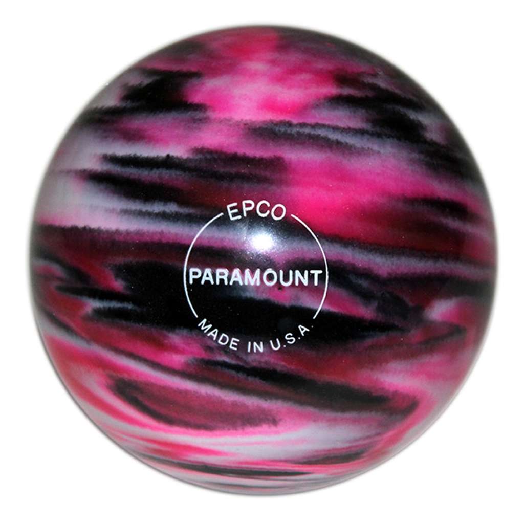 Duckpin Paramount Marbleized Bowling Ball 5"- Magenta/Black/White