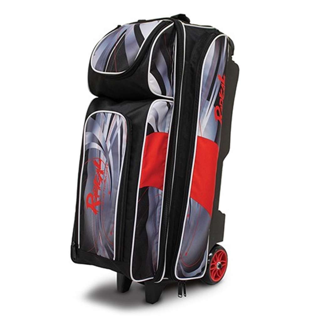 Radical Triple Roller Bowling Bag Dye Sublimated - Black/Red