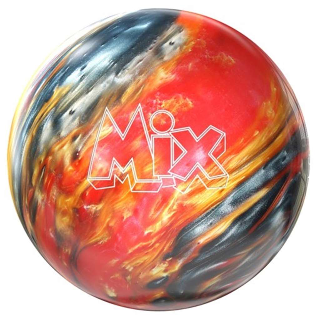 Storm Mix PRE-DRILLED Bowling Ball- Red/Gold/Silver 