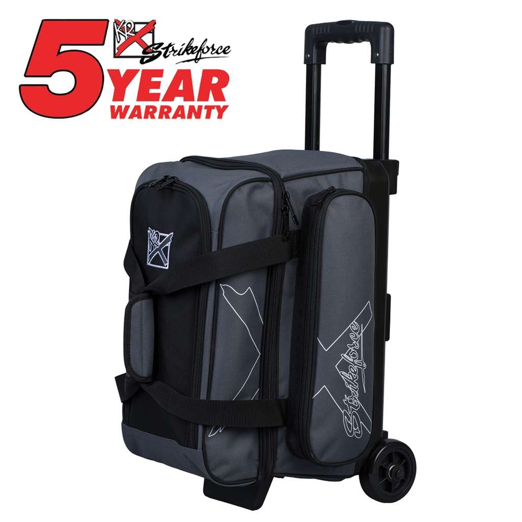 KR Hybrid Double Roller Bowling Bag- Charcoal
