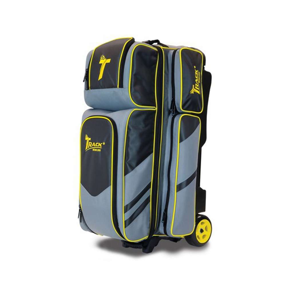 Track Select Triple Roller Bowling Bag - Grey/Yellow