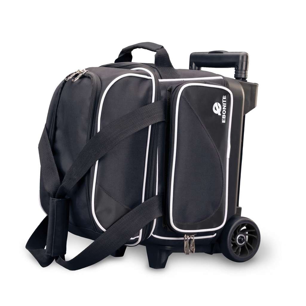 Ebonite Transport Single Roller Bowling Bag- Black