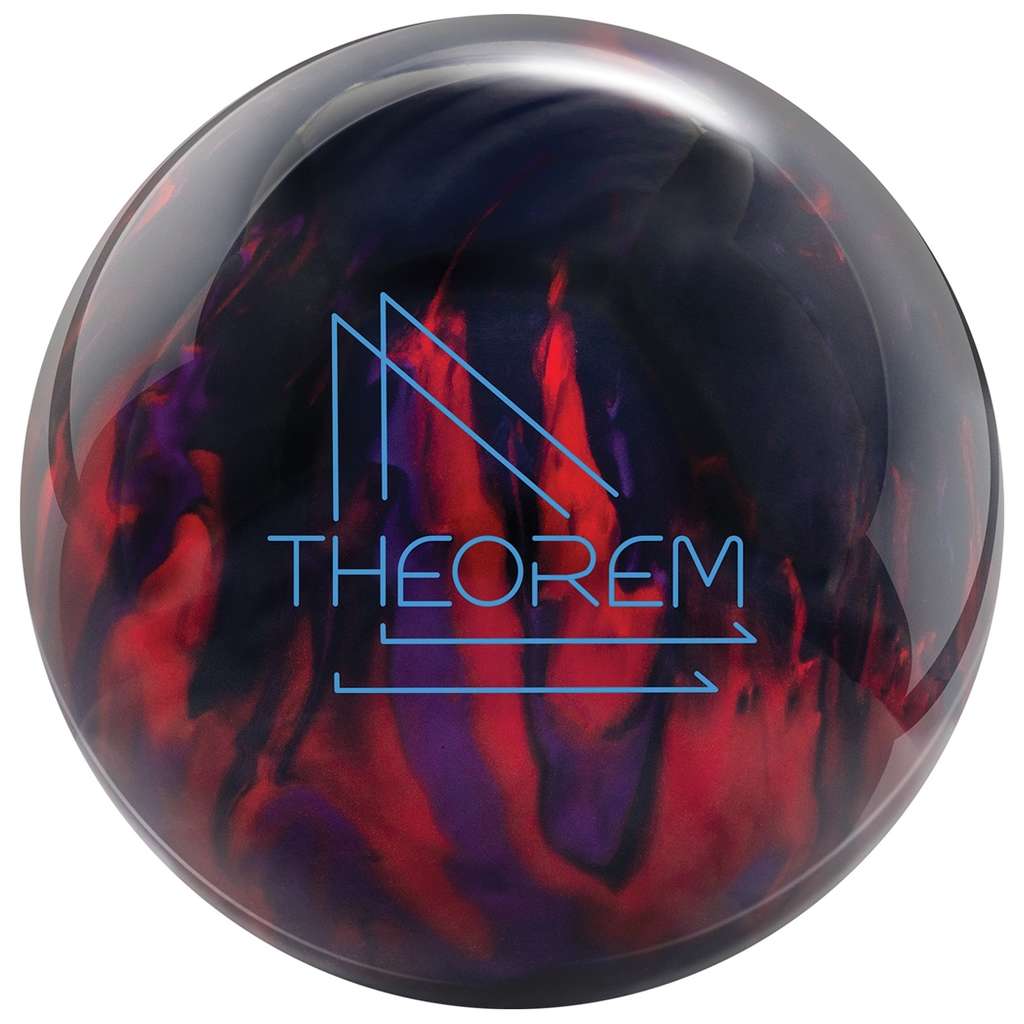 Track PRE-DRILLED Theorem Bowling Ball - Black/Red/Violet 