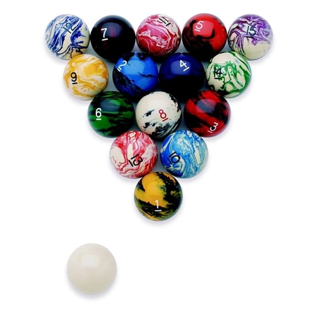 EPCO Marbleized Regulation Billiard/Pool Ball Set